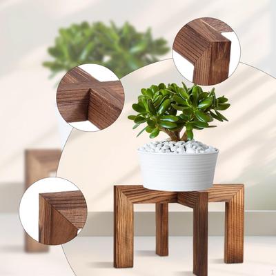 Wooden Plant Stand Storage Rack Bonsai Multipurpose Simple Flower Pot Holder Display
