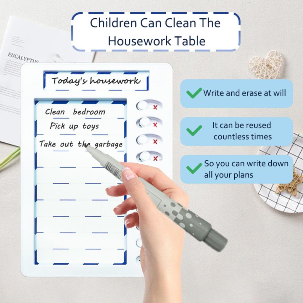Children's Erasable Household Chore Chart, With Pen, Task Planning Board, To,do List Household Chore Schedule,5ml
