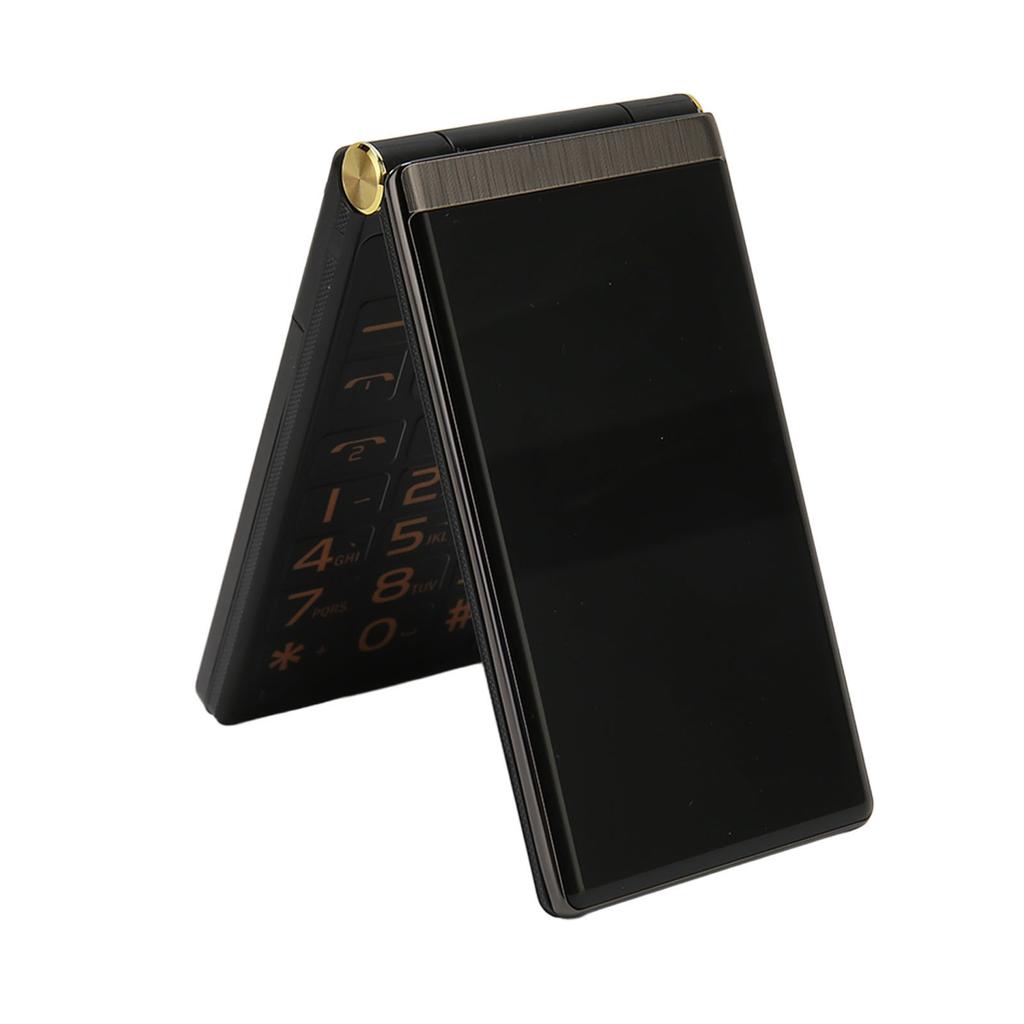 Flip Phone 3in Screen Senior Phone Dual Standby Big Button Flashlight Loud Speaker 5900mAh Battery