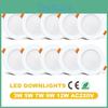 Downlight Led Lamp Ceiling Recessed 3w 5w 7w 9w 12w No Driver Led Spotlight Ac 220v For Indoor Lighting Living Room Bedroom