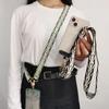 Adjustable Mobile Phone Lanyard Crossbody Card Neck Cord Clip Hang Lanyard Cute Pearl Hanging Ornaments Charm Anti-lost Lanyard