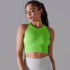 Nessaj Seamless Knit Solid Yoga Vest Sleeveless Sports Tank Top Running Fitness Top