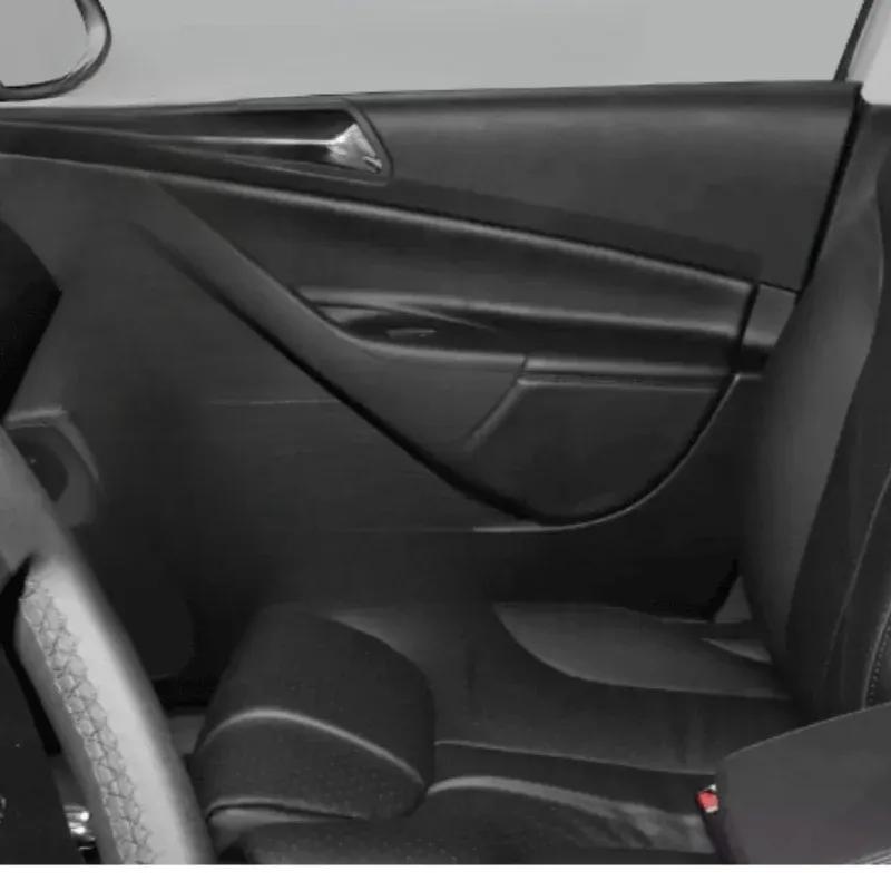Für 2006-2010 Volkswagen Passat B6 Türarmlehnen-Panel-Abdeckung 4 Türen Auto Schwarzes Mikrofaserleder Armlehnenabdeckung Auto-Innenraum