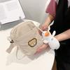 Portable Corduroy Bear Phone Crossbody Bag Mobile Phone Coin Purse Fashionable Cross Small Bag Corduroy Mini Bag