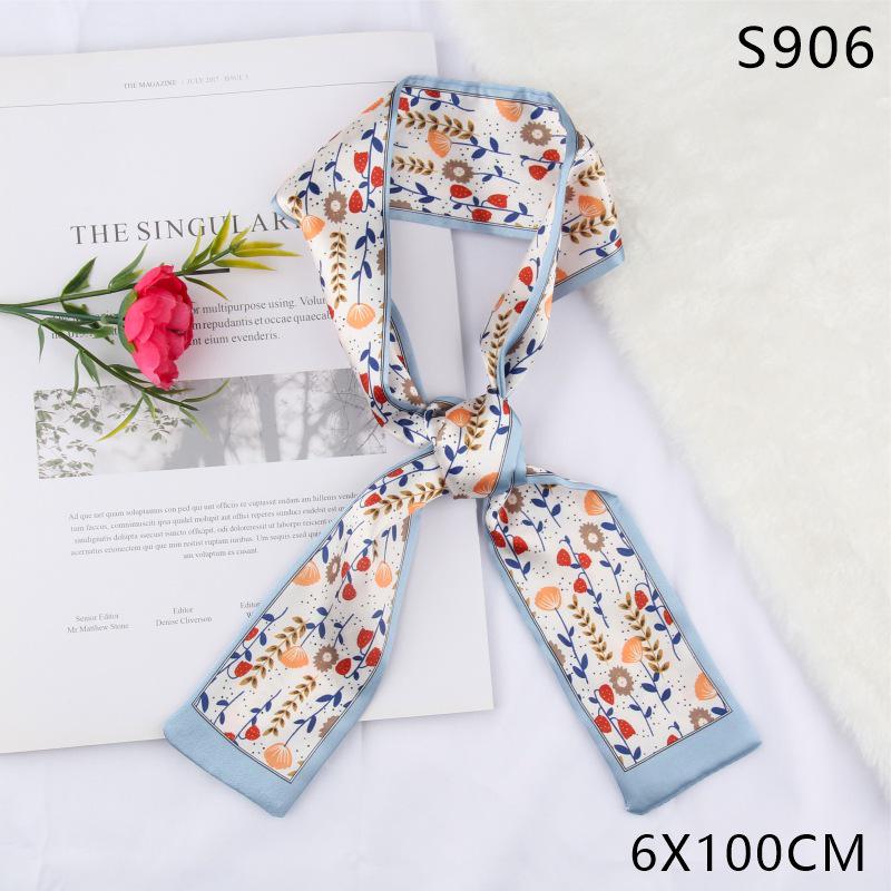 Versatile Vintage Silk Scarf: Hair Tie, Headband, Bag Accessory