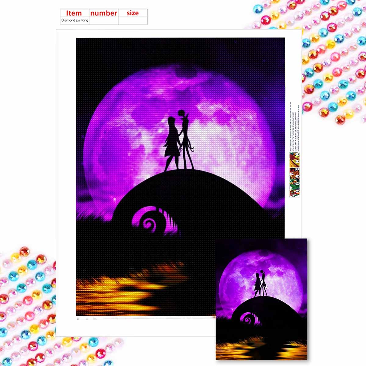 

Полная круглая алмазная живопись Обниматься Искусство Стразы Картина Мозаика DIY 5D Вышивка крестом Украшение дома Round 20x30cm