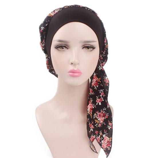 Dámský pastorální elastický bavlněný turbanový klobouk Šátek bandana pirátská čepice pokrývka hlavy