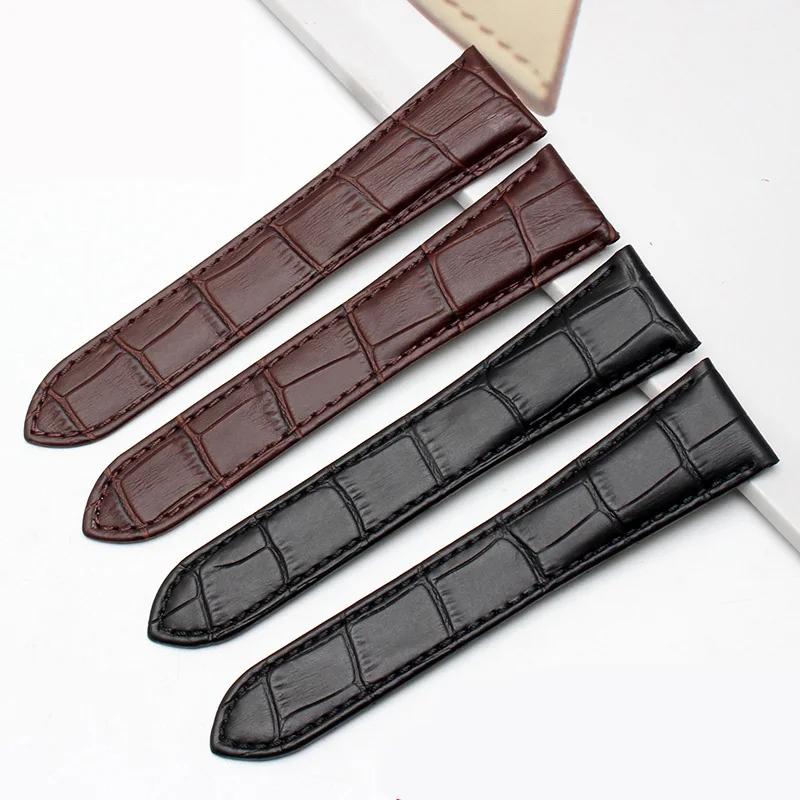 Watch Strap For cartier tank calibre series  Genuine Leather Mechanical Watch  men's and women's 20mm 22mm 23mm 25mm watch band