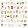 50PCS Cute Cartoon Bread Food Stickers: Waterproof DIY Decals for Planner and Notebook Decoration