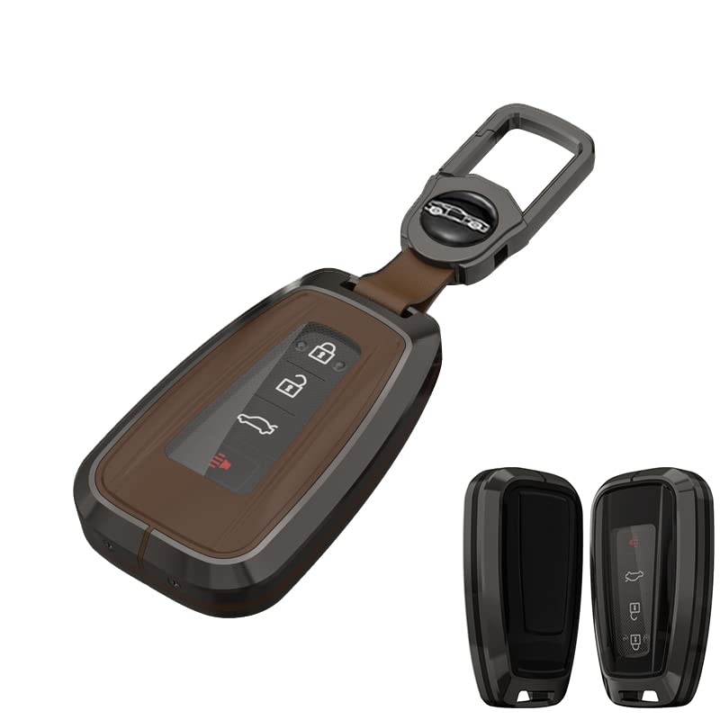 

[XRise] Чехол для ключа Toyota, Сборный чехол для ключа из ТПУ, Цинковый металл, Совместим с новым Prius 50 серии, Prius 50 поздней модели (Модель 2019 года), Королла Спорт