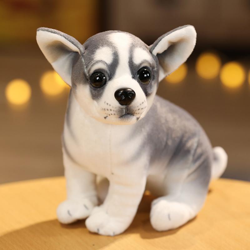 18cm Cane Cucciolo Simulazione Peluche Giocattolo Imbottito Carlino Chihuahua Bulldog Beagle Husky Animale Piccolo Peluche Regalo