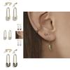 Trendy Rhinestone Stud Alloy Earring Set Elegant Four-piece Collection