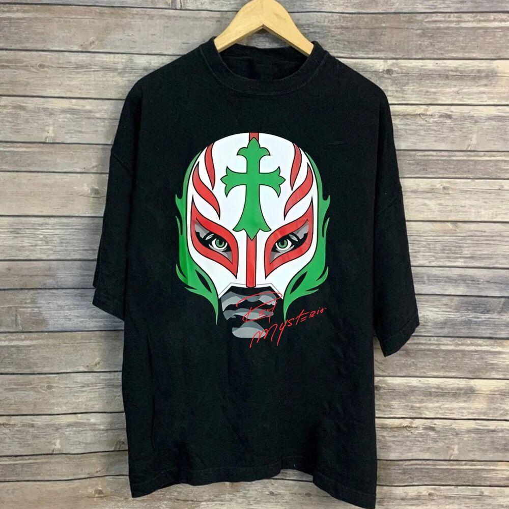 Neues Rey Mysterio 90er Baumwolle Schwarzes T-Shirt Unisex T-Shirt