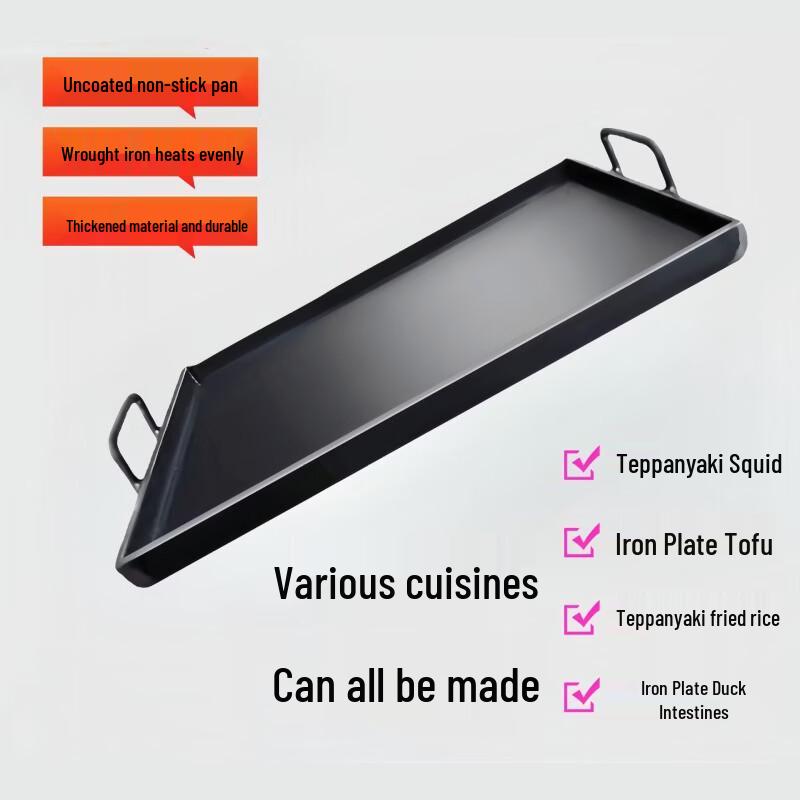 Heavy-Duty Square Cast Iron Grill Pan