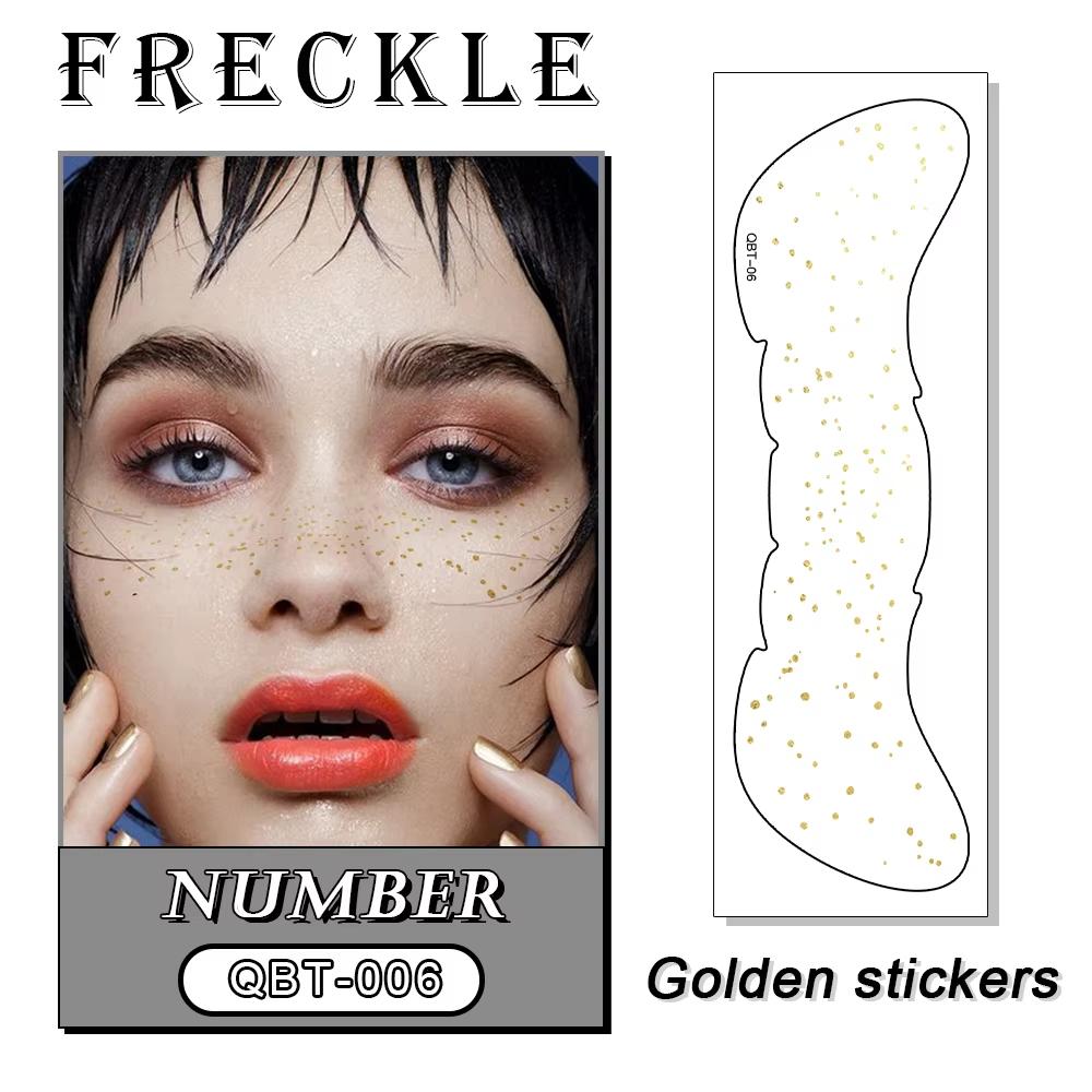 Custom Freckles Face Makeup Patches Sticker Temporary Tattoo Glitter Silver Freckles Face Tattoo