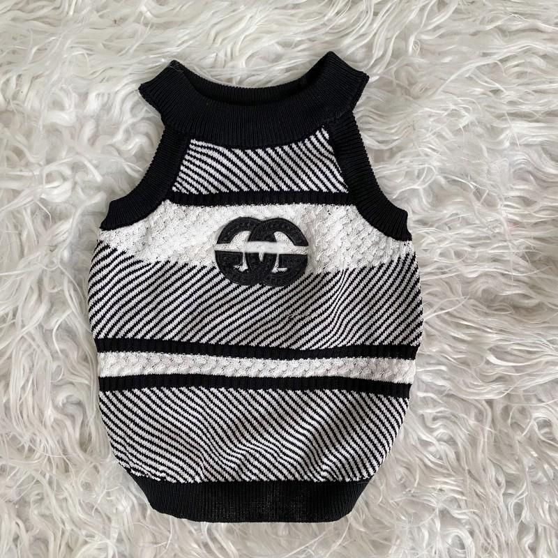 

Summer New Pet Trendy Brand Ice Linen Knitted Vest Breathable Dog Cat French Bulldog Cool Casual Clothing XXL чёрный