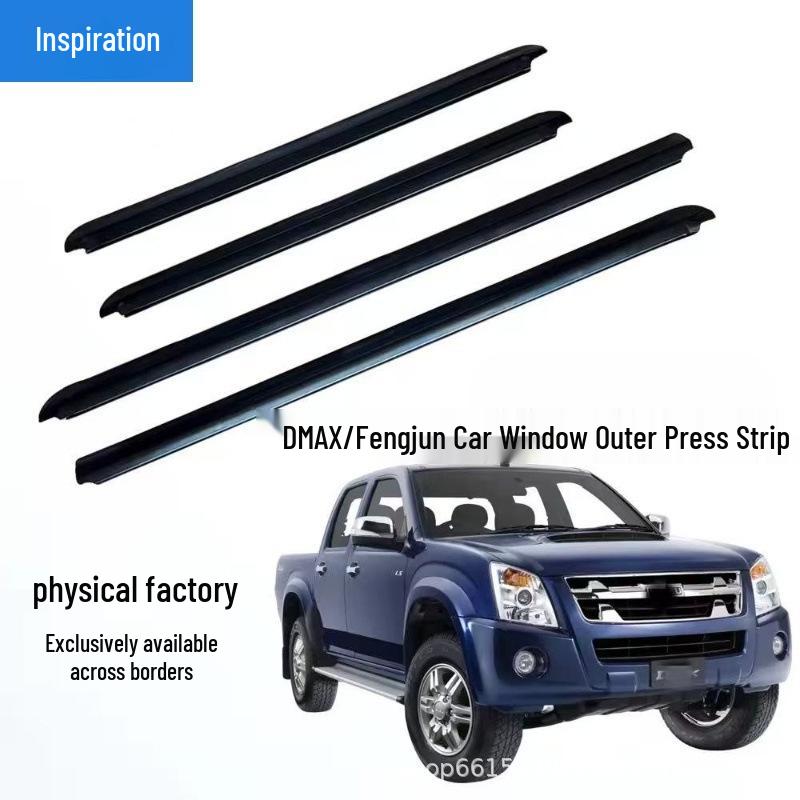 Комплект уплотнительных лент для окон, совместимый с Isuzu D-MAX/MUX и Great Wall/Ruimai – 4 штуки.