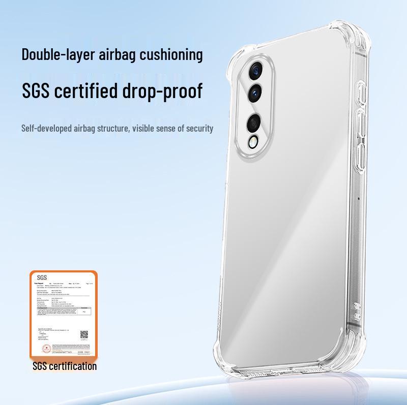Compatible with Honor 90 Transparent Phone Case 90 Pro/90 GT, Air Cushion Corners, Anti-Drop TPU, High-End Feel, Simple Style.