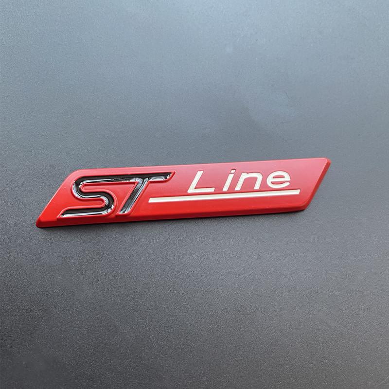 3D Metal Logo ST Line Sticker Car Trunk Fender Badge For Ford Mondeo Mk5 Puma Kuga Fiesta Focus ST Line Emblem Accessories AOV1