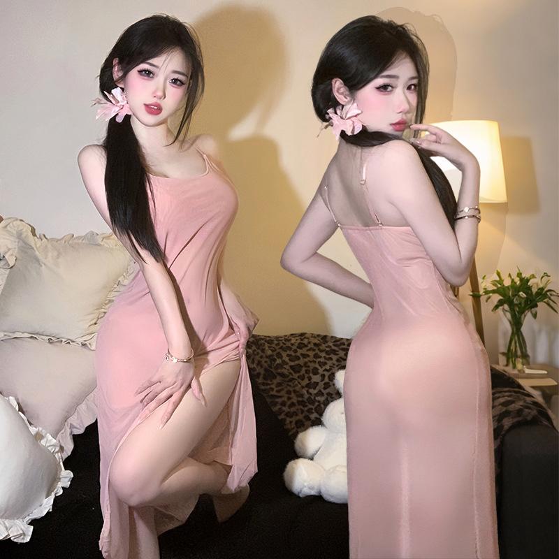 Sexy See-Through Seductive Lingerie Dress Mesh Slip Dress For Women