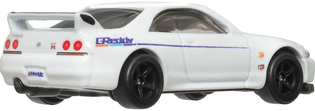 Hot Wheels Car Culture Modern Classics Nissan Skyline Vehicle Toy Diecast Car for Ages 3 and HRV99 GT-R (BCNR33) Up, White,