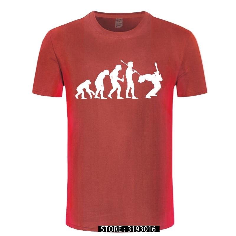 Funny Guitarist T Shirt Evolution Of a Guitarist Music Rock Guitar Musician Band Metal Mens Tshirt 31 Colors Unisex Cool Tees