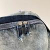 Verlaufender Denim Rucksack Großes Fassungsvermögen Damen Retro Rucksack