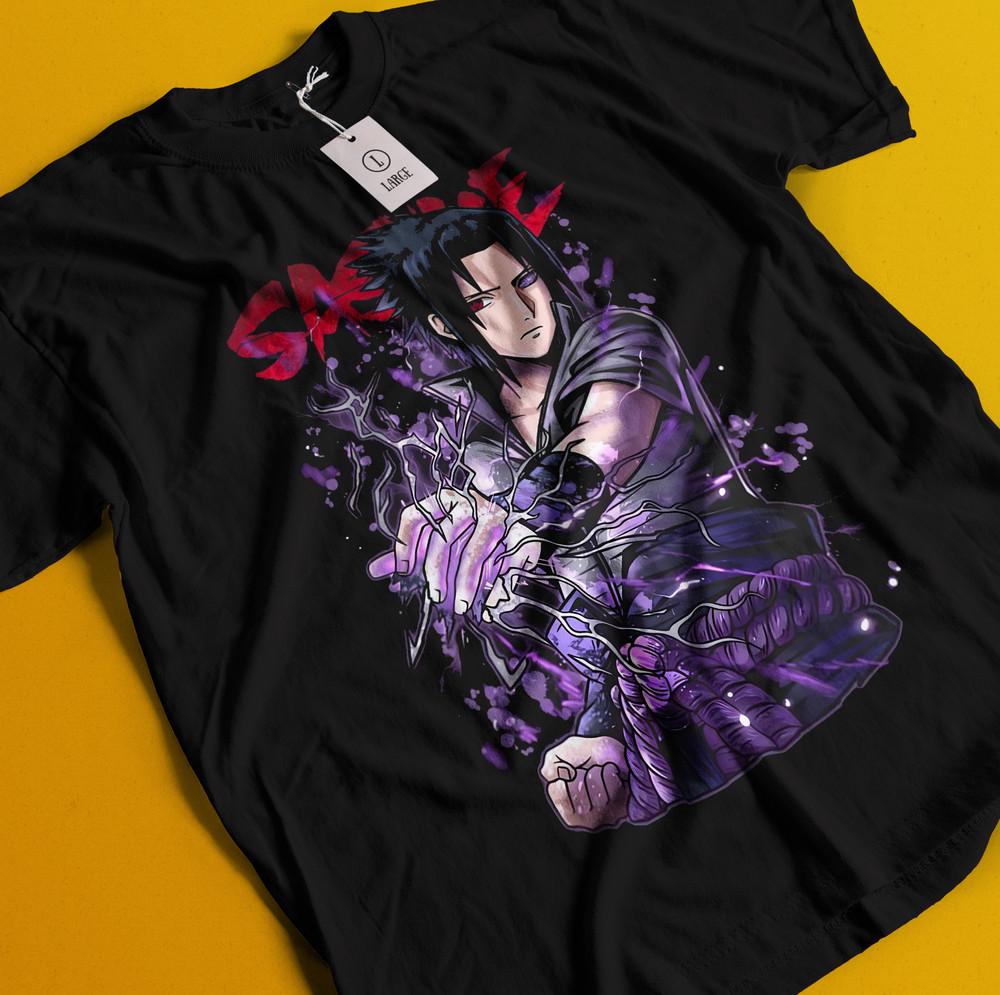 

Футболка Саске Футболка Наруто Футболка Джирайи Итачи Учихи Футболка Мадары Какаши Аниме Футболка 4XL