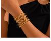 Trendy Embossed O-Chain Stainless Steel Bracelet - Simple, Fashionable Unisex Jewelry