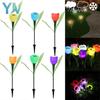 1-10PCS Solar Tulip Light Auto On At Dusk Waterproof Outdoor Garden Patio Decorative Night Lamp for Landscape Pathway Lawn