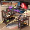 Victone Gaming Desk Desk Computer Desk Year Width 107cm Desk PC Desk Study Desk Desk Storage Work Desk Gaming Desk Desk with Rack Desk Work Desk