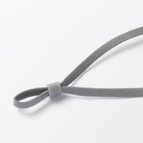 MUJI Cotton Blend Jersey Portable Eye Mask, Dark Gray, Approx. 9.5 x 20cm, 84475511