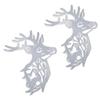 2Pcs Elk Resin Molds Christmas Deer Silicone Molds Animal Epoxy Casting Mould for Wall Hanging Mount Decor DIY Crafts