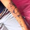 Autocolant Tatuaj Crin Realist Întunecat, Design High-End cu Puncte și Spini, Impermeabil și Rezistent la Uzură, Autocolant Personalizat pentru Braț