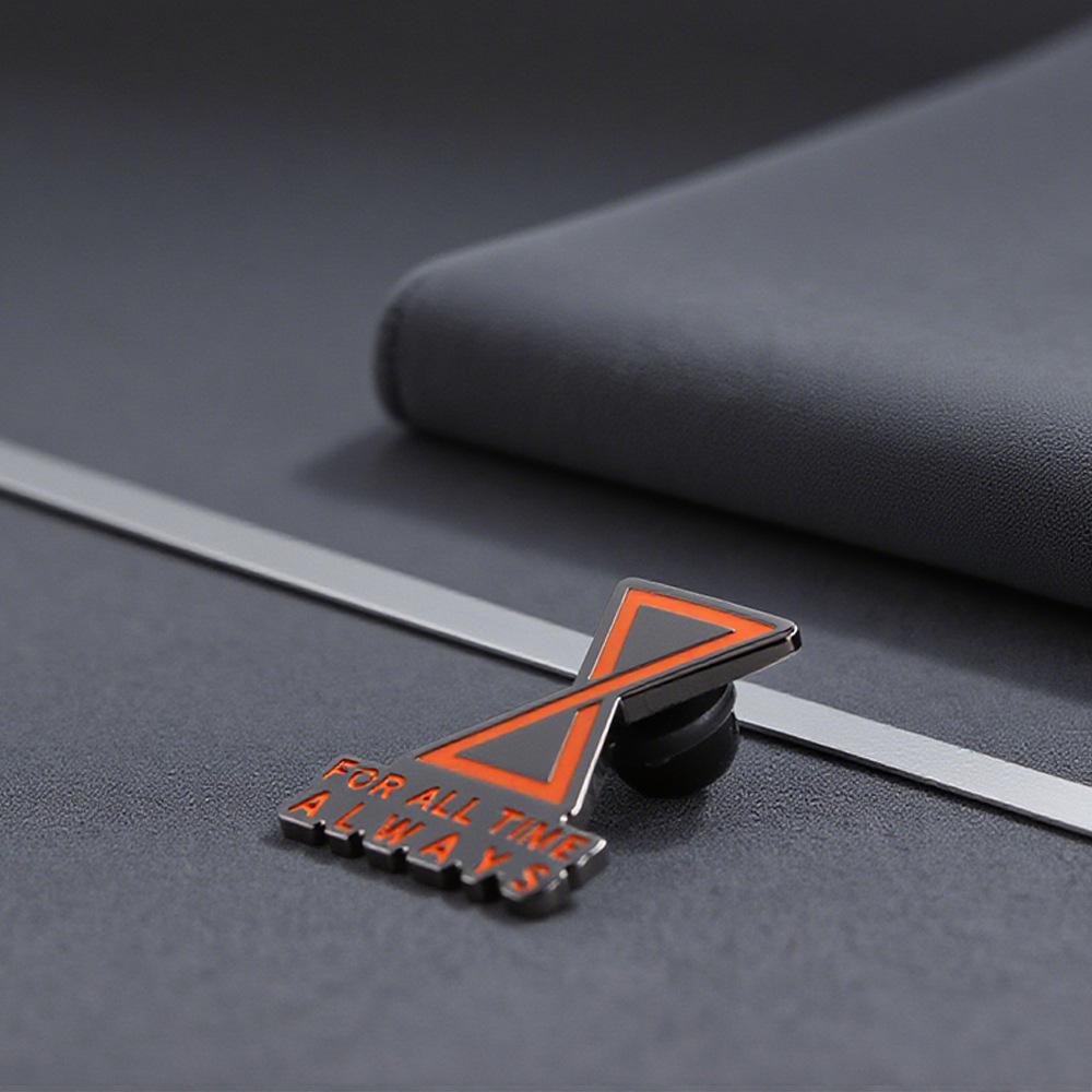 Eternal Hourglass Enamel Pin: Miss Minute Badge - Unique Holiday Jewelry for Men & Women