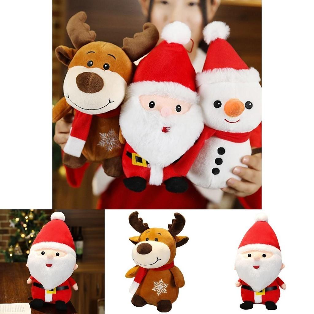 High Quality Christmas Plush Santa Elk Snowman Stuffed Toy For Kids Holiday Joy