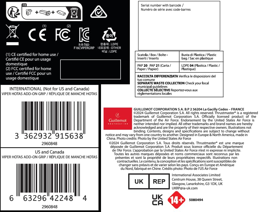 []Thrustmaster Thrustmaster F 16C Viper HOTAS Tilläggshandtag Flygsticka Tillägg Flygspel/Flygsimulator Joystick PC