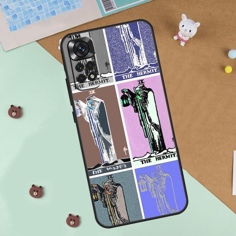 Tarot Card The Hermit Case For Xiaomi Redmi 14C 10C 12C 13C Cover For Redmi Note 14 Pro 13 9 10 11 12 10S 11S 12S