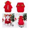 With Pockets Pet Elk Cosplay Costume Thickened Fleece Lining Cat Christmas Costume  for Dog Cat