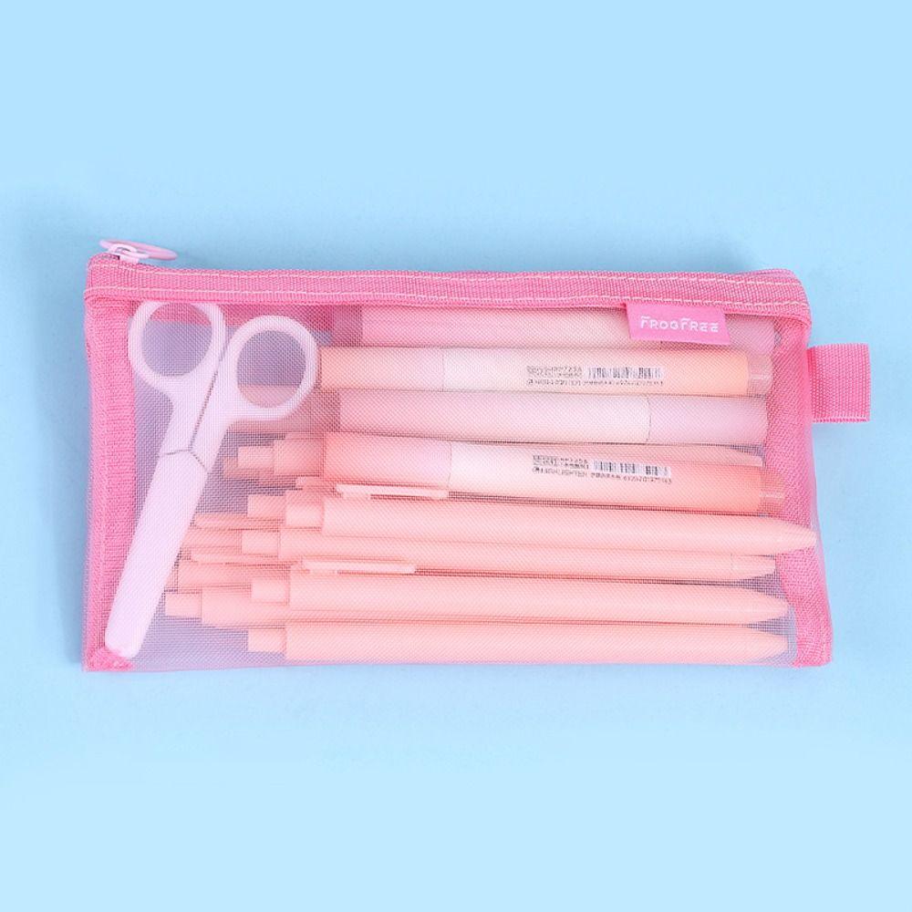 Korean Version Net Pen Bag Ins Stationery Storage Bag Portable Pencil Bag  Student