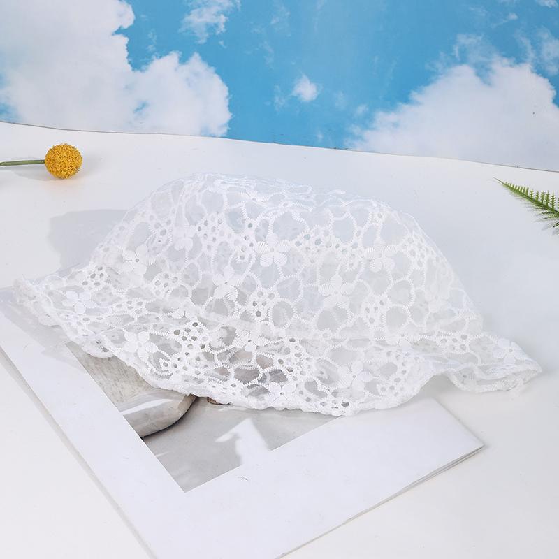 Thin Mesh Lace Flower Fisherman Hat Trend Fashion Wind Breathable Shade Suitable for Ladies Street Photo Play Photo