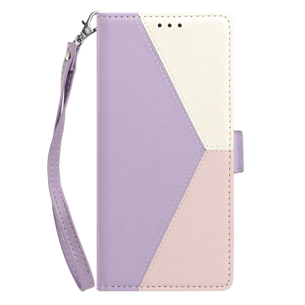 Cubot P80 Leather Case: Three-Color Patchwork Design with Contrast Card Slot for Max 5 5G Protection