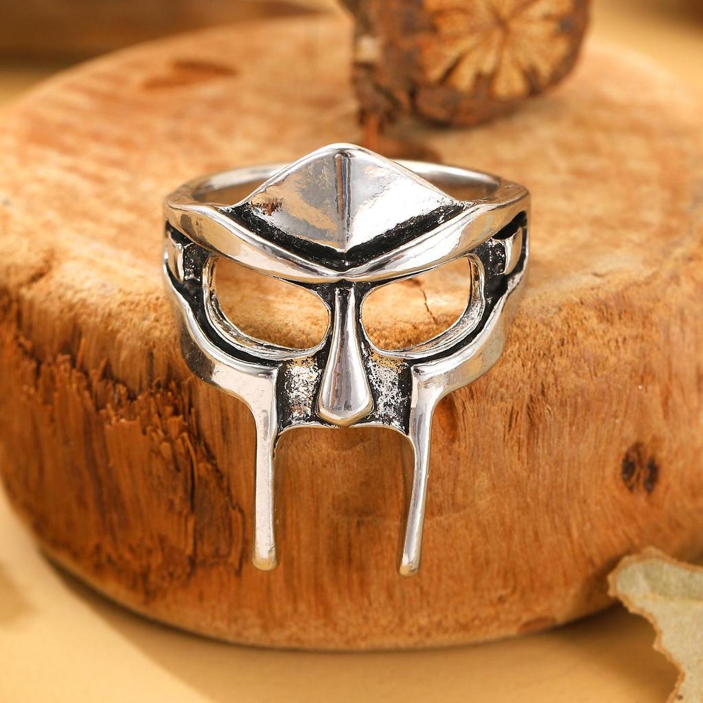 Fashion Retro Exaggerated Cold Style Venus Sculpture Half Face Open Ring