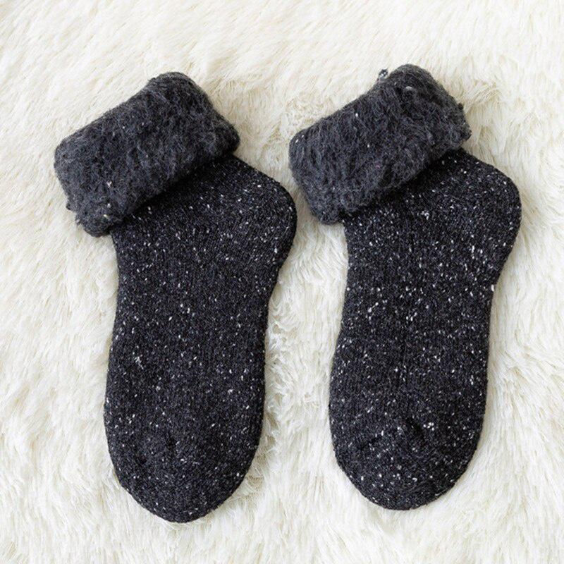 Kawaii Socks Thicker Solid Socks Merino Wool Rabbit Socks Against Cold Snow Russia Winter Warm Funny Happy Male Womens Socks