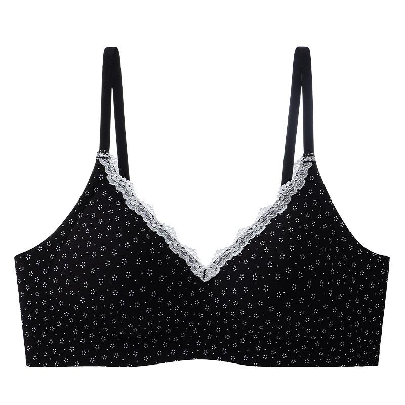 

Jelly glue soft support seamless underwear women s fixed cup no steel ring close breast upper support gather bra bra XL
