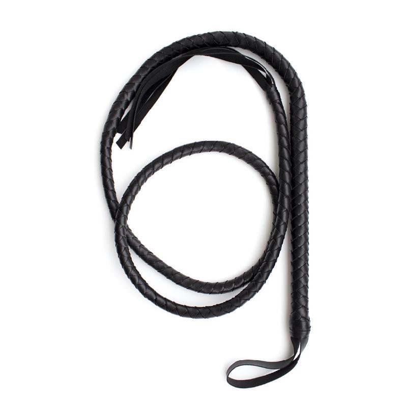 Fluffy Leather Bondage Set: Whip, Handcuffs, Gag, Eye Mask for Couples