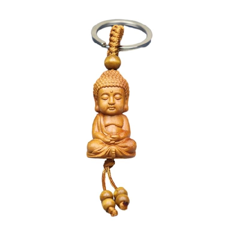 Versatile Buddhas Pendant Keychain Wealth Luck Keyring for Everyday Use