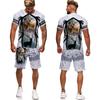 Camo Animal Deer Hunting 3D Print Tees/Shorts/Sets Men's Harajuku T-Shirt Outdoor Sportswear Suits Casual Jogger 2 Piece Outfits