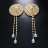 Catena per Seno Sexy con Nappa Rotonda Piena di Diamanti Catena al Latte Personalizzata di Nicchia Sex Gioielli per il Corpo da Donna Catena per il Corpo
