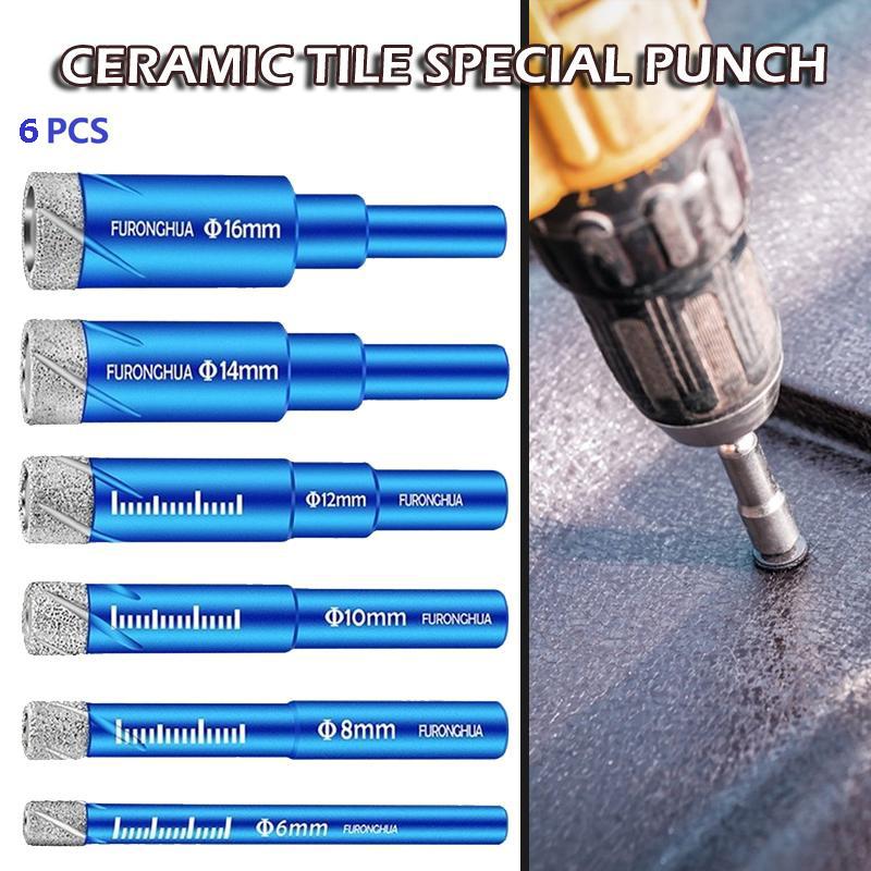 6/8/10/12/14/16mm Dry Diamond Core Drill Bits for Granite Ceramic Tile Porcelain